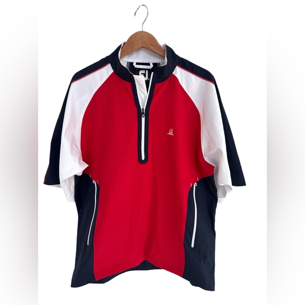 Footjoy Golf 1/4 Zip Pullover Windbreaker Short Sleeve Mens